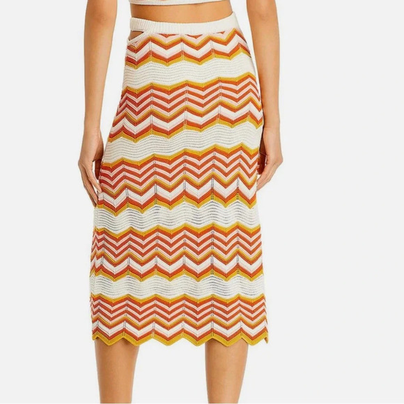 MOTHER The Cut It Out Knit Crochet Midi Skirt Size XS - Picture 13 of 16